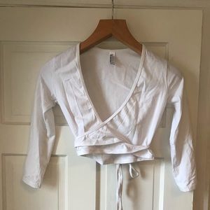 American Apparel ballet style wrap top